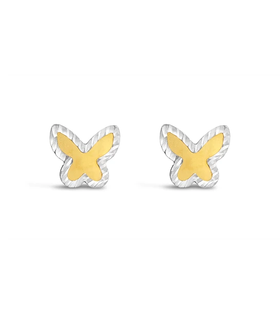 Butterflies Glow gold earrings