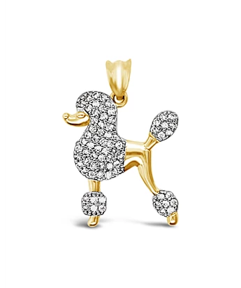 Poodle gold pendant