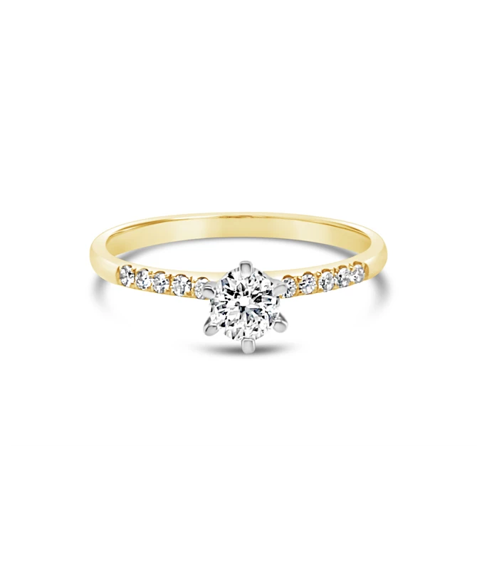 Flare zlatni prsten s dijamantom