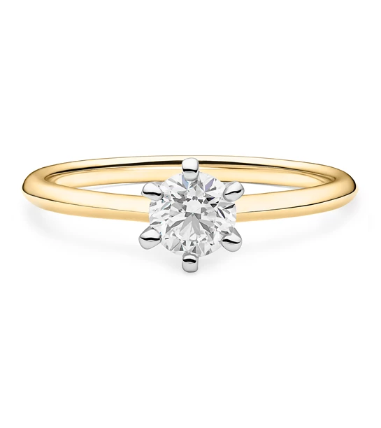 Skybound gold engagement diamond ring