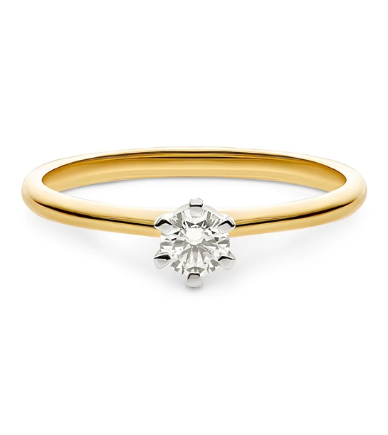 Promise zlatni zaručnički prsten s dijamantom
