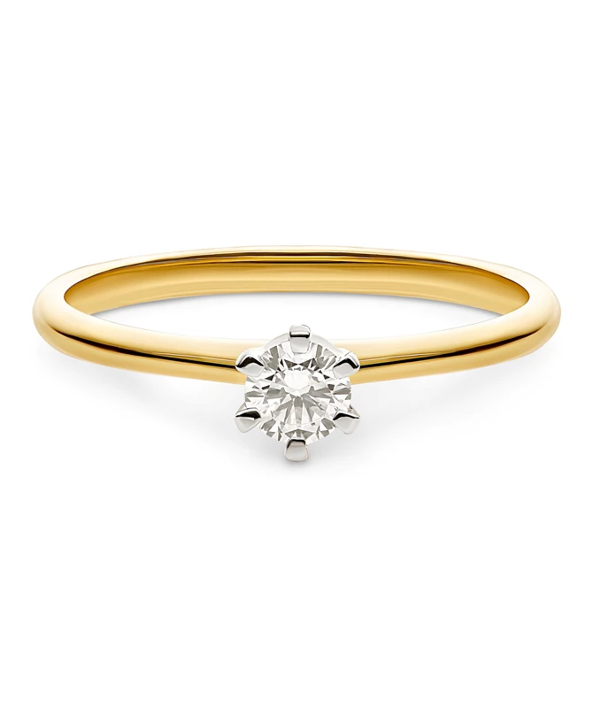 Promise zlatni zaručnički prsten s dijamantom