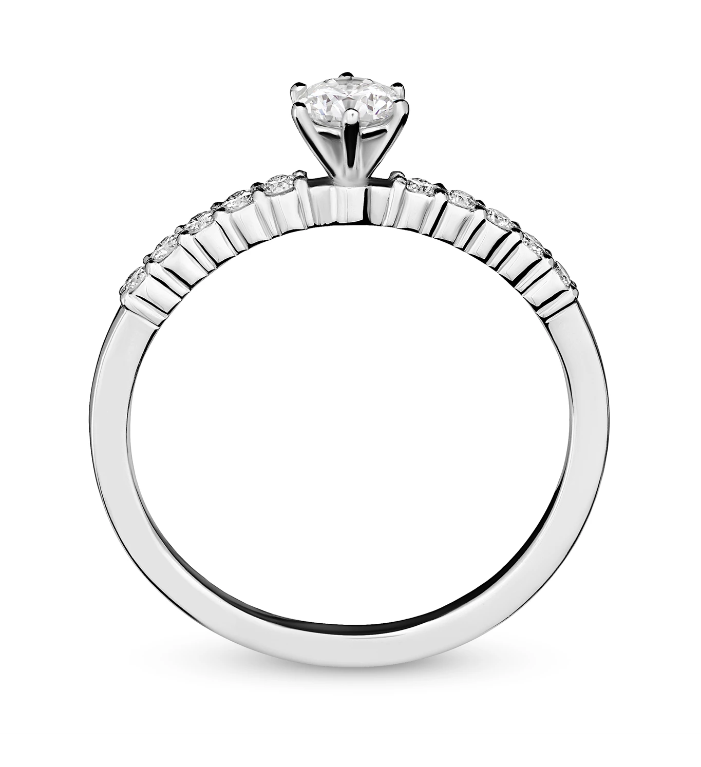 Carino zlatni zaručnički prsten s dijamantima