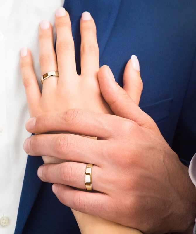 Together zlatno vjenčano prstenje