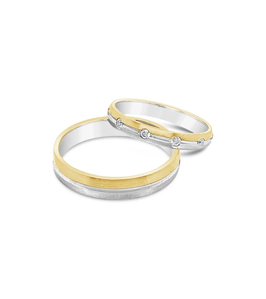 Romantic zlatno vjenčano prstenje