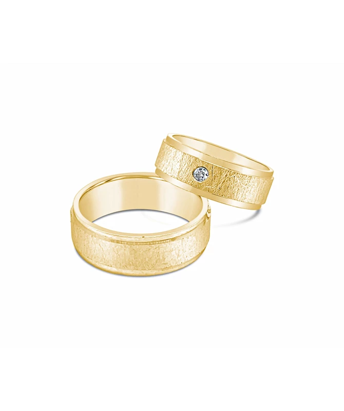 Signed zlatno vjenčano prstenje