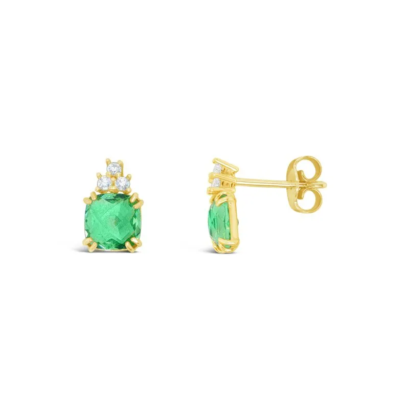 Verdant Charm zlatne naušnice