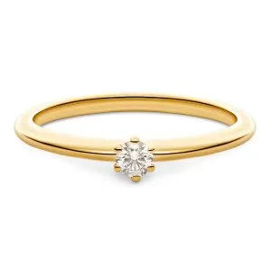 Celest zlatni zaručnički prsten s dijamantom 0.08 - 0.12 ct
