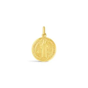Saint Benedict Medal of Faith zlatni privjesak