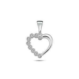 Half Heart Dots zlatni privjesak