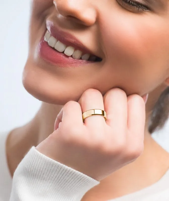 Definite zlatni vjenčani prsten ženski
