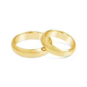 Love like This zlatno vjenčano prstenje par
