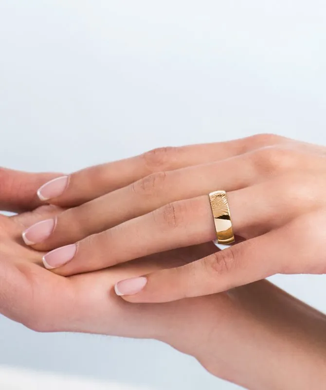 Fingerprint zlatni vjenčani prsten ženski