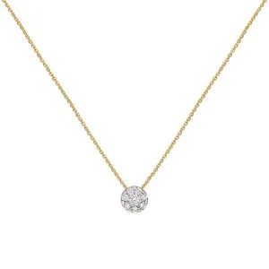 Shining Circle zlatna ogrlica s dijamantima 0.23 ct