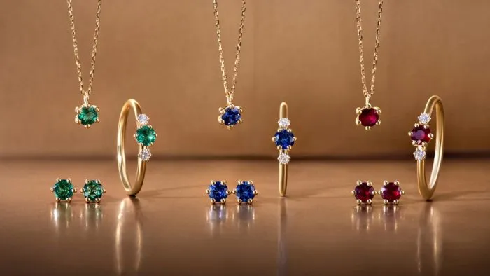 Setovi nakita s smaragdima, safirima i rubinima