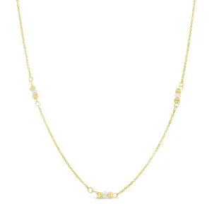 Pearl Trio zlatna ogrlica