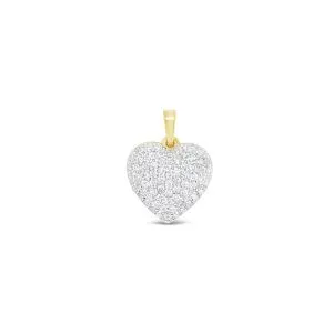 Glitter Heart zlatni privjesak