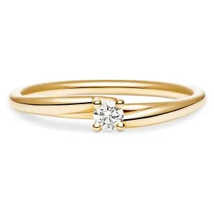 Luminous Vow zlatni zaručnički prsten s dijamantom 0.08 - 0.12 ct