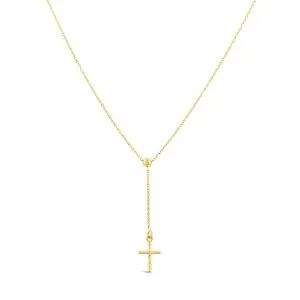 Simple Cross zlatna ogrlica