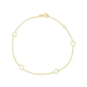 Heart Elegance zlatna narukvica