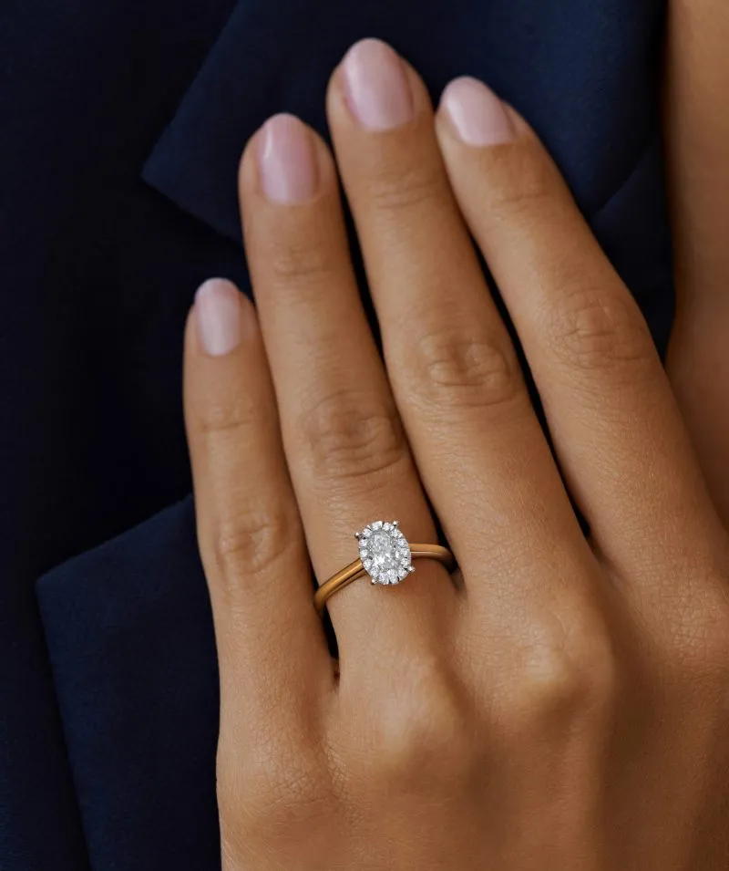 Lumiere Crown zlatni zaručnički prsten s dijamantima 0.82 - 0.91 ct