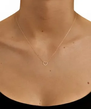 Heart Elegance zlatna ogrlica s dijamantima