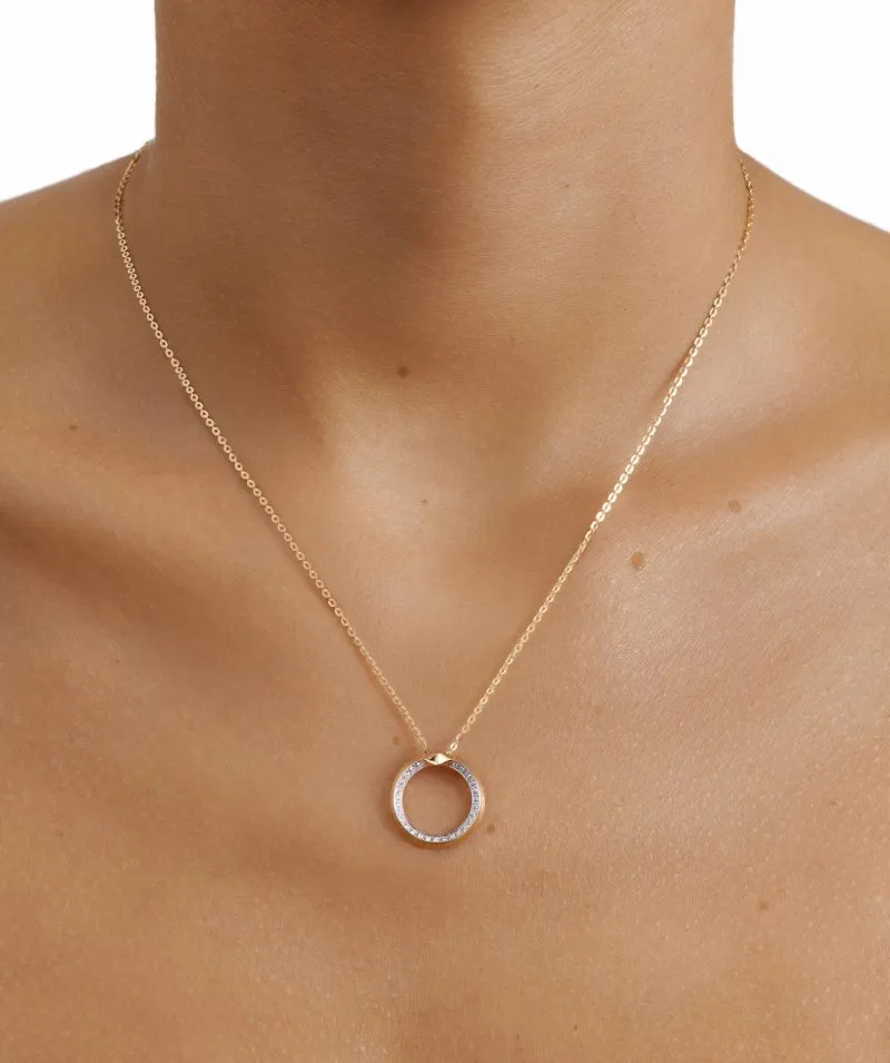 Eternal Circle zlatna ogrlica s dijamantima