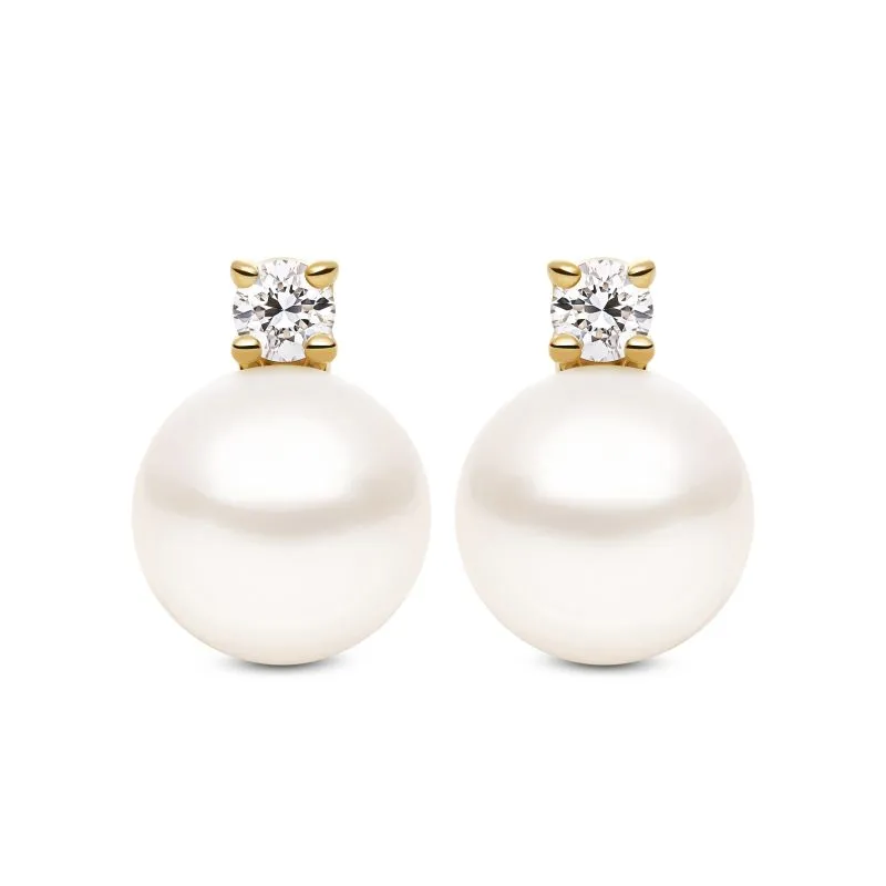 Divine Pearl Mini zlatne naušnice s biserima i dijamantima