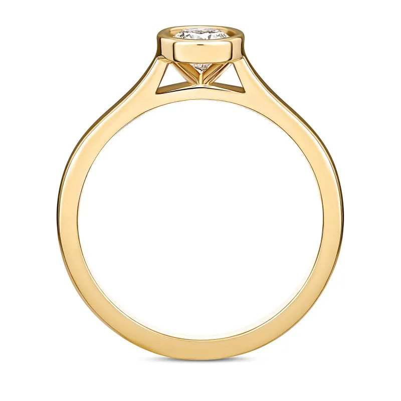 Luminous Embrace zlatni prsten s dijamantom 0.38 ct - 0.47 ct