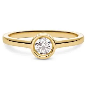 Luminous Embrace zlatni prsten s dijamantom 0.38 ct - 0.47 ct