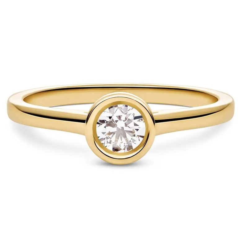 Luminous Embrace zlatni prsten s dijamantom 0.38 ct - 0.47 ct