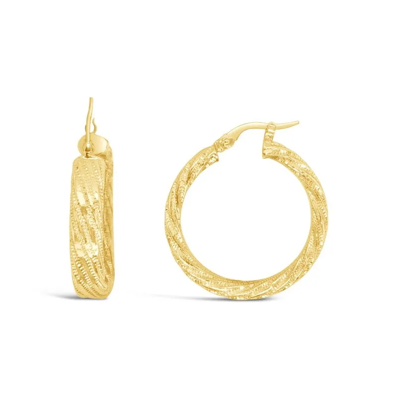 Sculpted Hoops zlatne naušnice