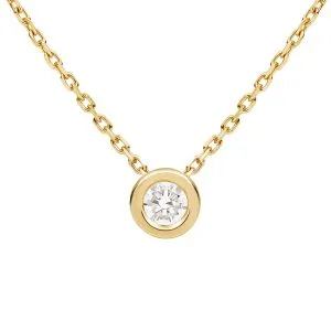 Timeless Dot zlatna ogrlica s dijamantom 0.08 – 0.12 ct