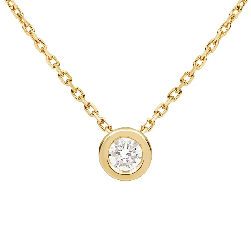 Timeless Dot zlatna ogrlica s dijamantom 0.08 – 0.12 ct