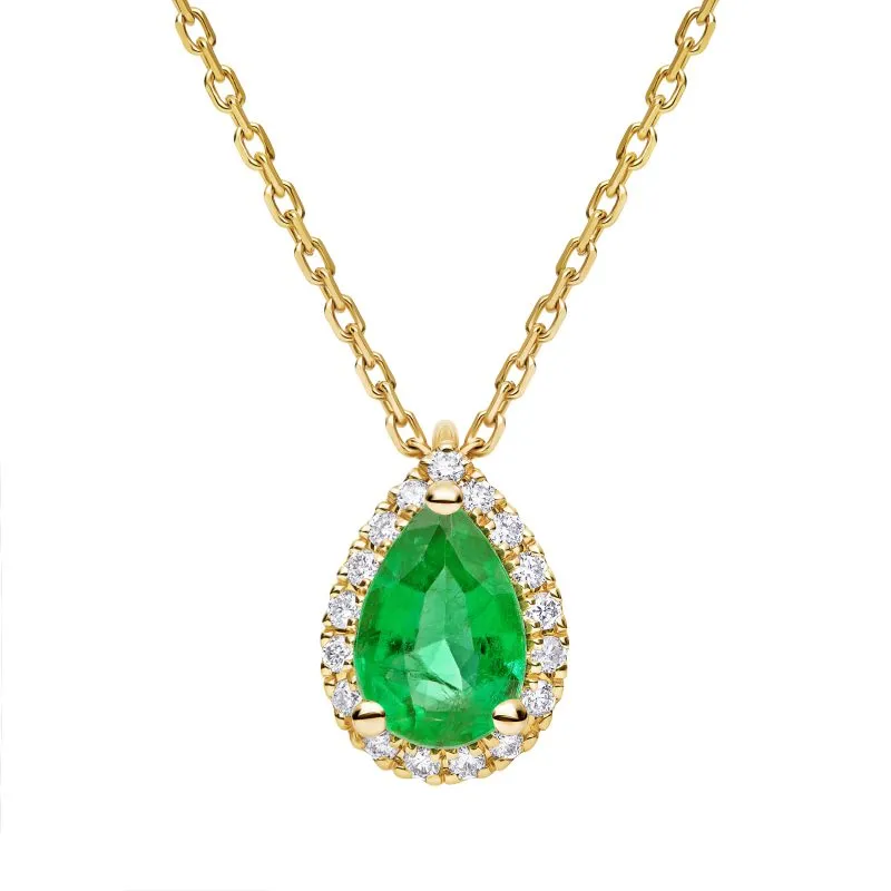 Emerald Grace zlatna ogrlica sa smaragdom i dijamantima