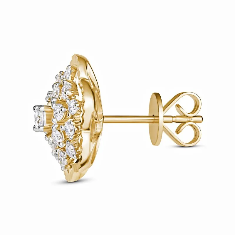 Crown Bloom zlatne naušnice s dijamantima