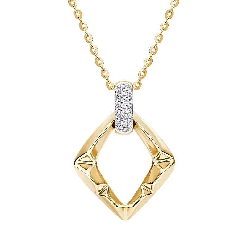 Lustre Twist zlatna ogrlica s dijamantima